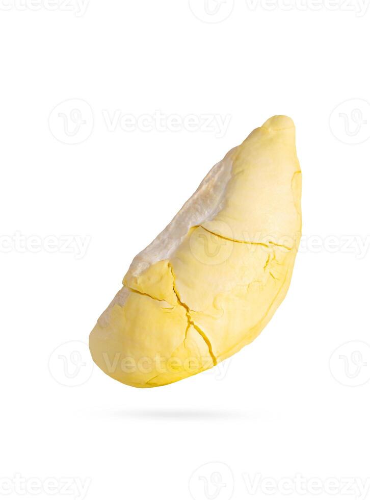 Durian pulp. Durian fruit isolated on white background with clipping paths. photo