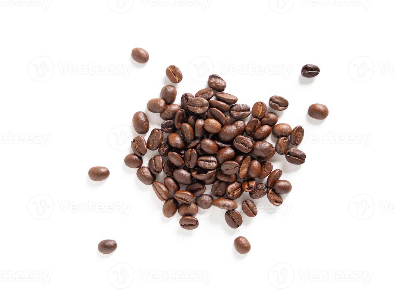 Coffee beans. Isolated on white background. Close up images. photo