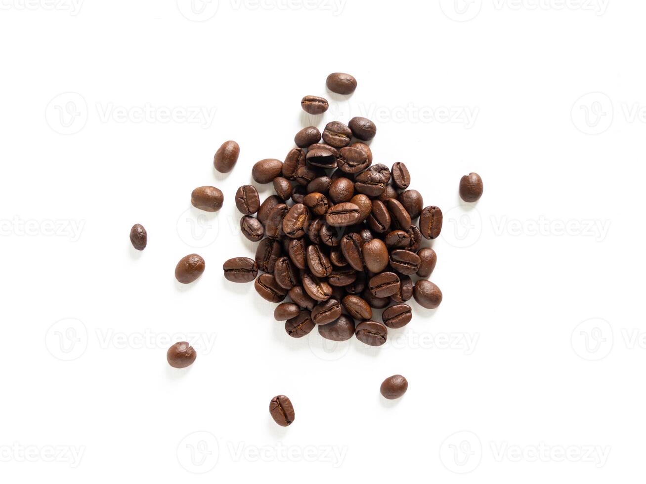 Coffee beans. Isolated on a white background. Close up images. photo