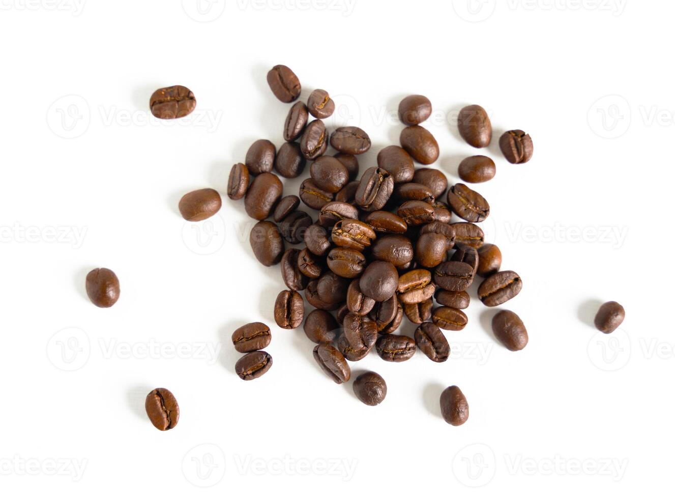 Coffee beans. Isolated on white. photo