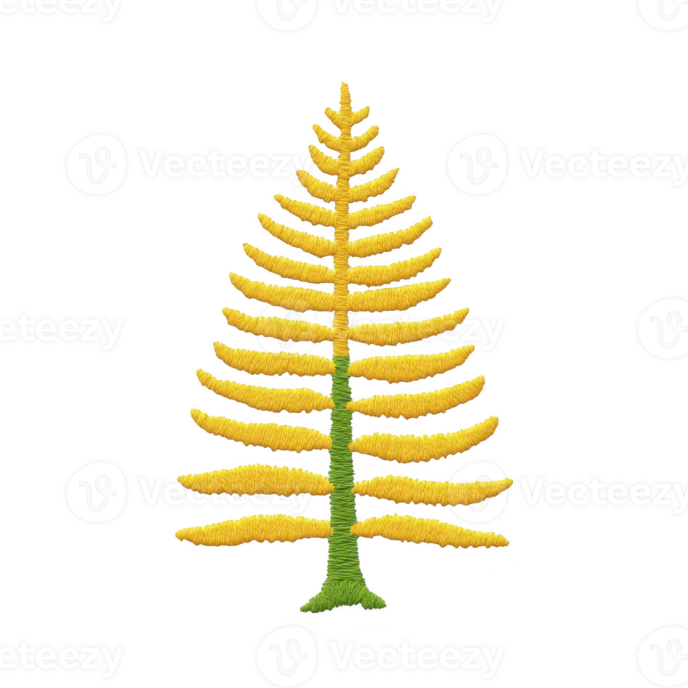 Vibrant, stylized tree with green trunk and bright yellow branches, resembling modern art piece. design is simple yet striking, evoking sense of nature and creativity png