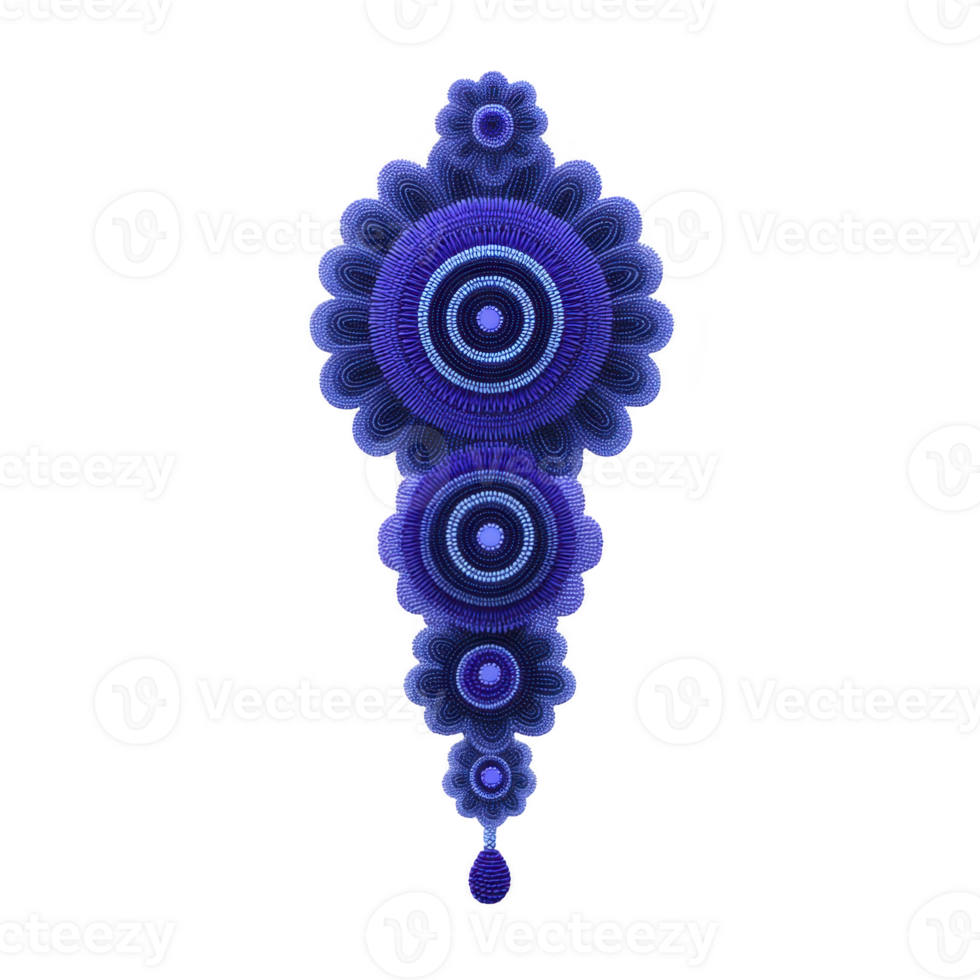 Vibrant, intricate mandala design in shades of blue and purple, featuring concentric circles and floral patterns, creating mesmerizing and symmetrical visual effect png