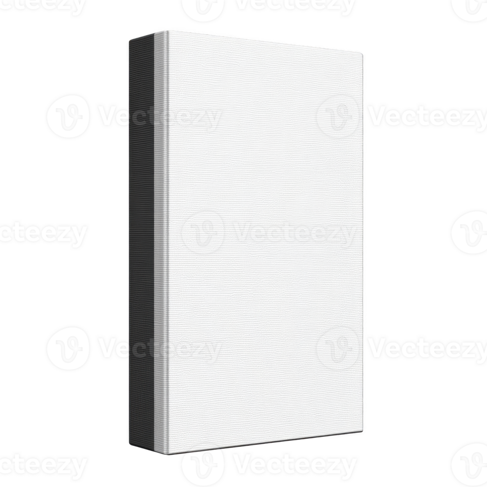 Blank white canvas with black edge stands upright, ready for artistic creation. textured surface invites creativity and imagination, perfect for painting or drawing png