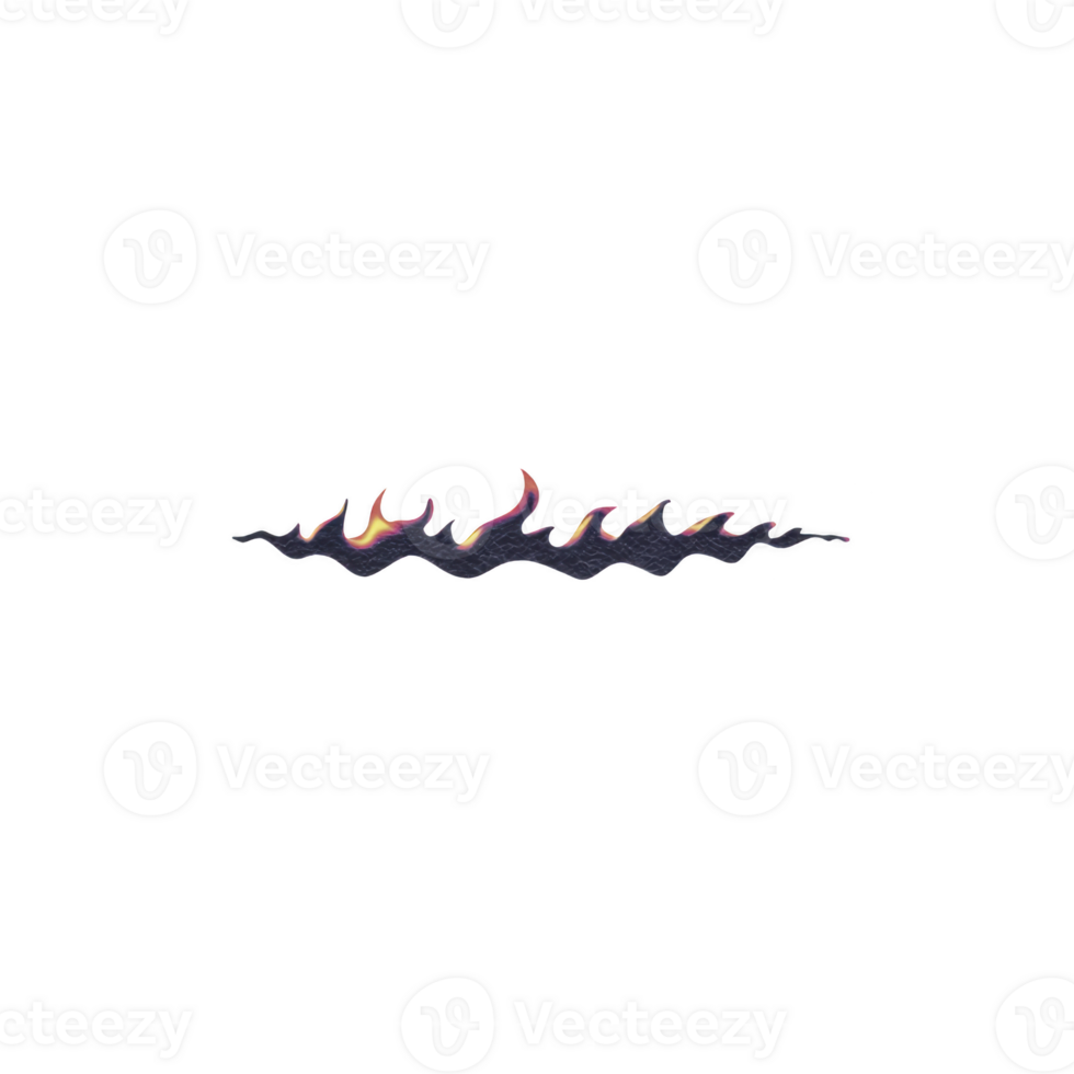 Stylized flame design with gradient of colors, creating dynamic and artistic effect. flame appears to be floating on transparent background, adding sense of movement and energy png