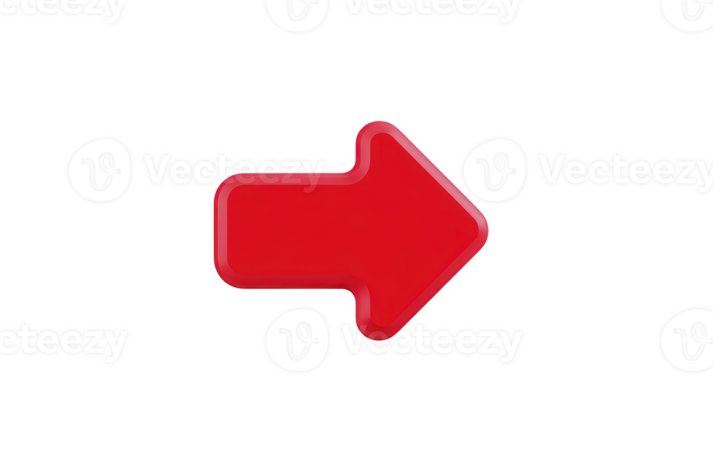 A shiny red arrow pointing to right on transparent background, symbolizing direction or movement. arrow is bold and glossy, making it stand out for emphasis in design projects png
