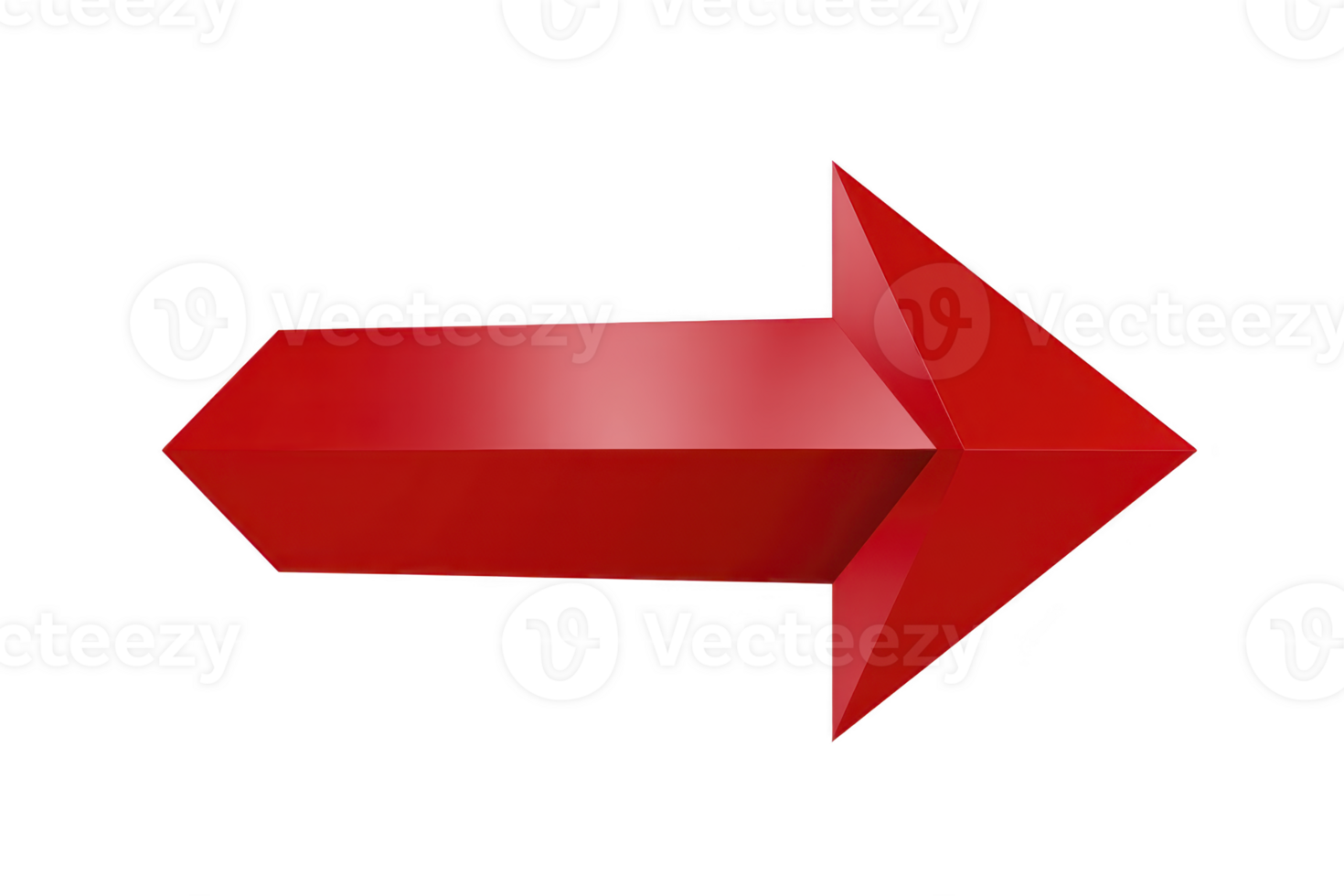 A bold red 3d arrow pointing to right, symbolizing direction and movement. arrow vibrant color and sleek design make it ideal for use in presentations or graphic design projects png