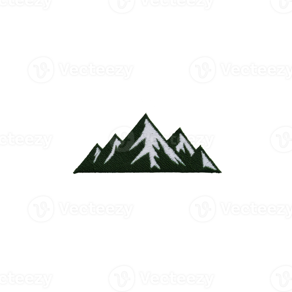 Mountain illustration with minimalist design, featuring sharp peaks and subtle shading, evoking sense of adventure and tranquility png