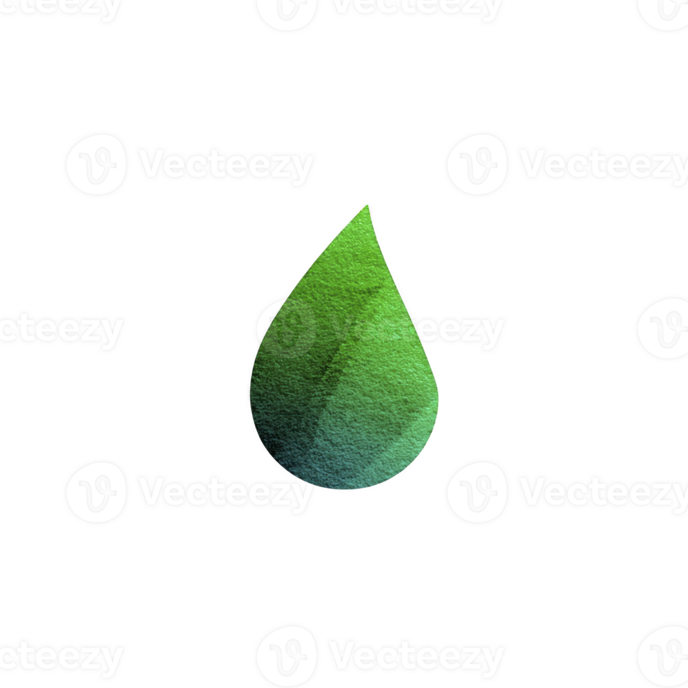 Vibrant green leaf shaped droplet with textured surface, symbolizing nature and freshness. gradient effect adds depth and dimension, creating sense of vitality and growth png
