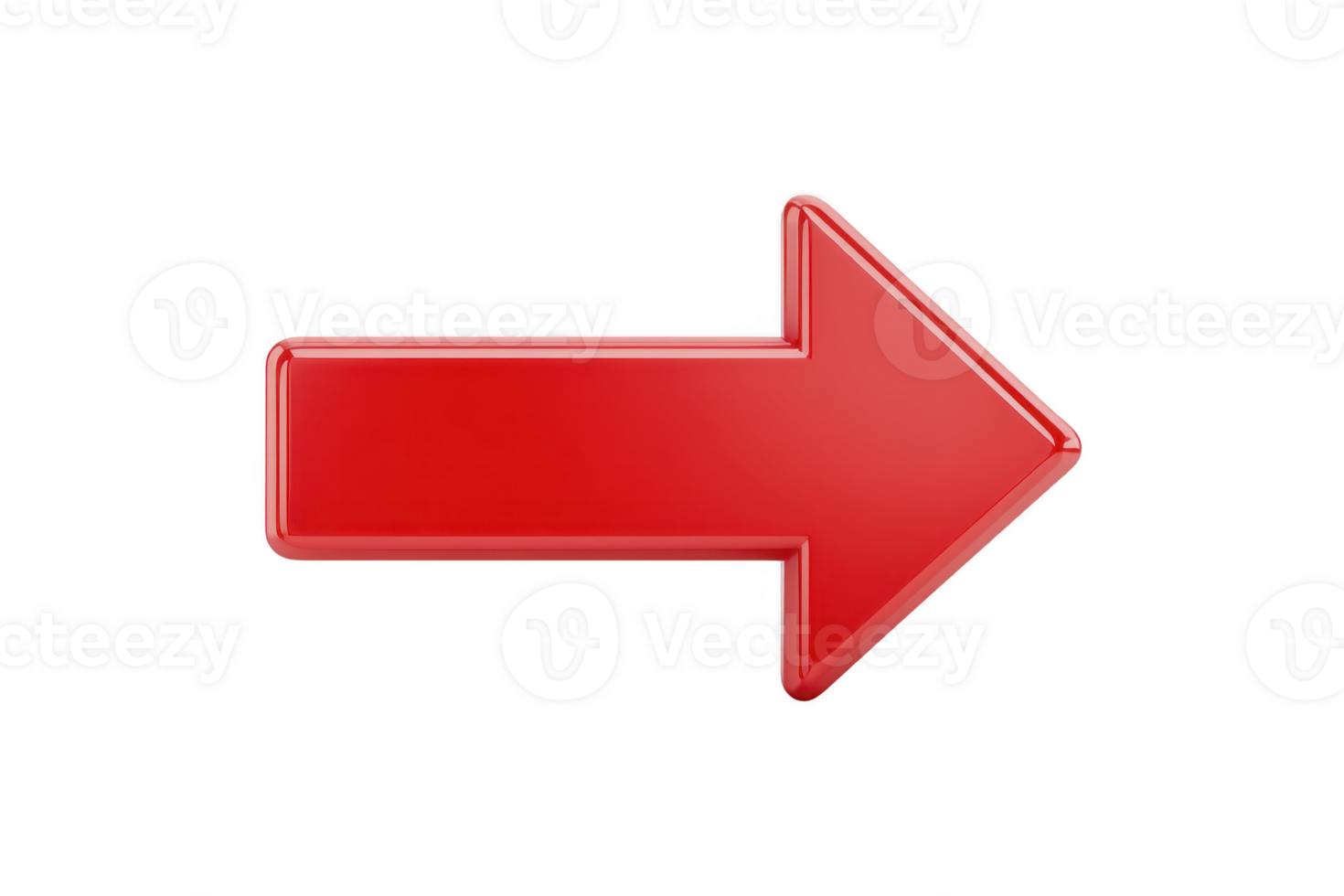 A shiny red arrow pointing to right, symbolizing direction or movement. glossy finish adds modern touch, making it suitable for digital interfaces or presentations png