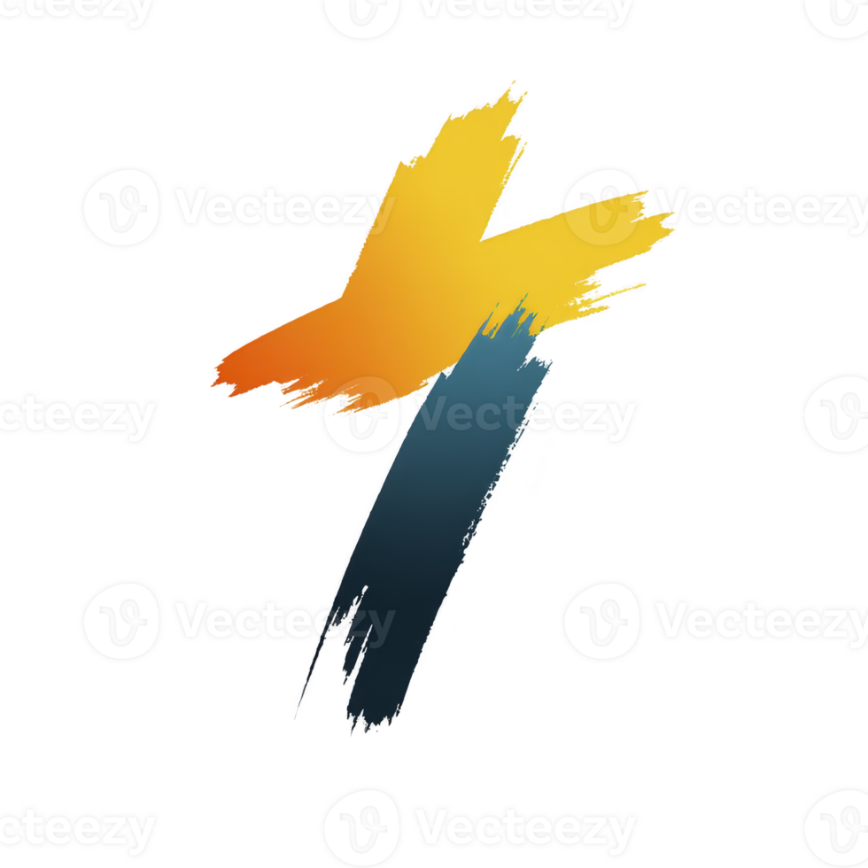 A this features dynamic brushstroke design with vibrant yellow and blue colors, creating bold and artistic impression. brushstroke appears to be painted with gradient effect, blending colors png