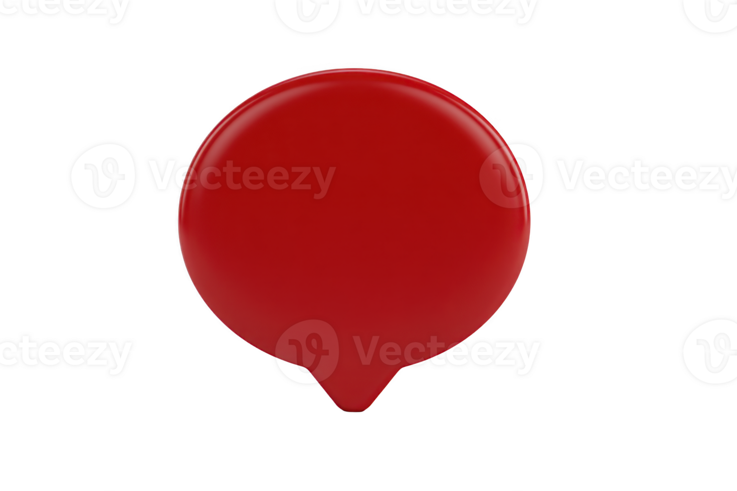 Vibrant red map pin icon with glossy finish, isolated on transparency background, symbolizing location or navigation. Perfect for digital maps or location based applications png