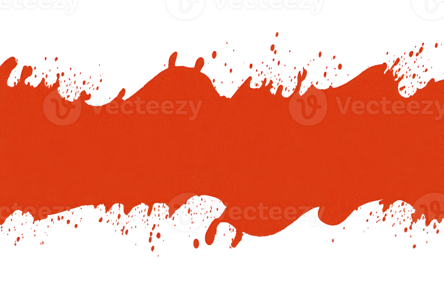 Vibrant red paint splash spreads dynamically across transparent background, creating energetic and artistic effect. splatter pattern adds sense of movement and creativity png