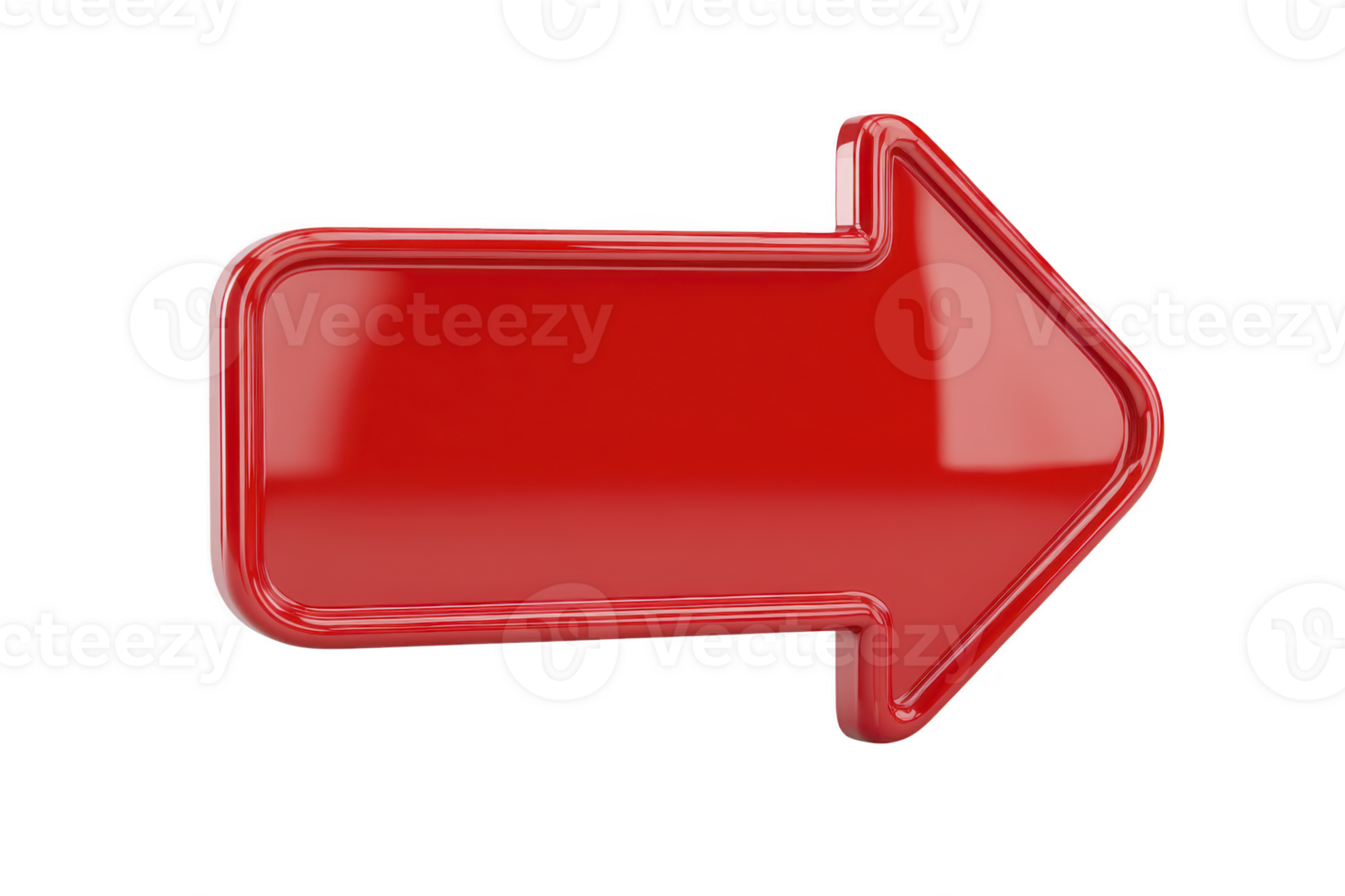 Shiny red arrow pointing to right, symbolizing direction or movement. glossy finish gives it modern and sleek appearance, often used in digital interfaces or signage png