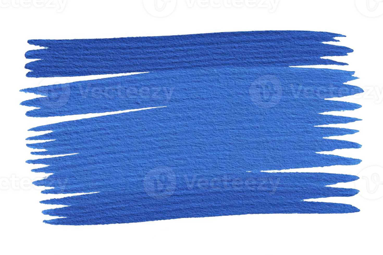 Vibrant blue brushstroke texture on transparent background, showcasing bold and artistic design. brushstroke is wide and textured, creating dynamic and creative visual effect png