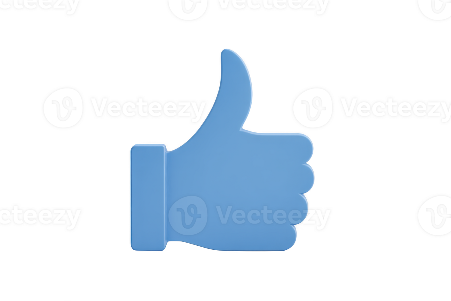 Blue thumbs up icon symbolizes approval or agreement, commonly used in digital communication to express positivity or endorsement png