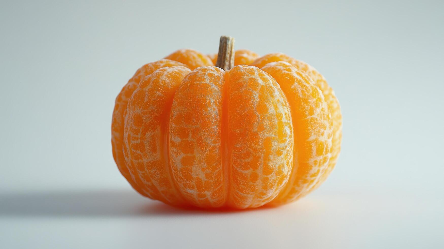 A close up of a pumpkin with a white background photo