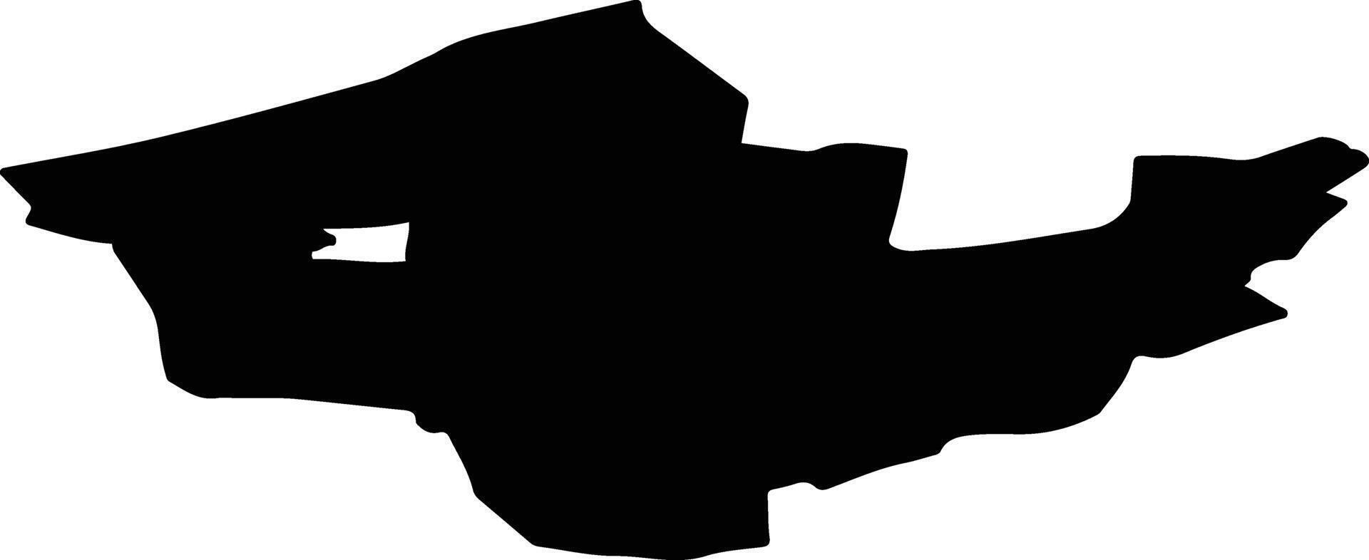 Kondinsky District Russia silhouette map vector