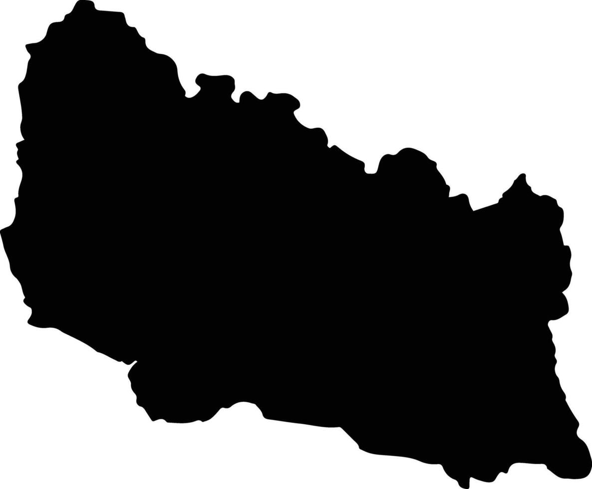 Kong Chro Vietnam silhouette map vector