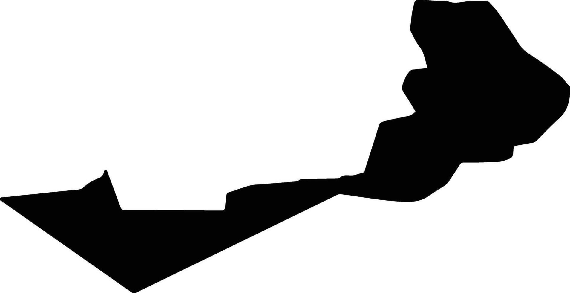 Koneurgenc Turkmenistan silhouette map vector