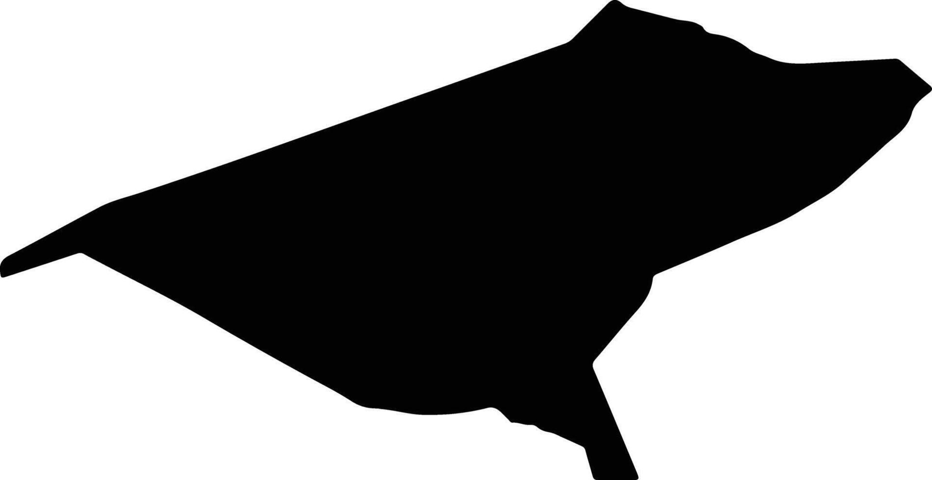 Konibodom District Tajikistan silhouette map vector