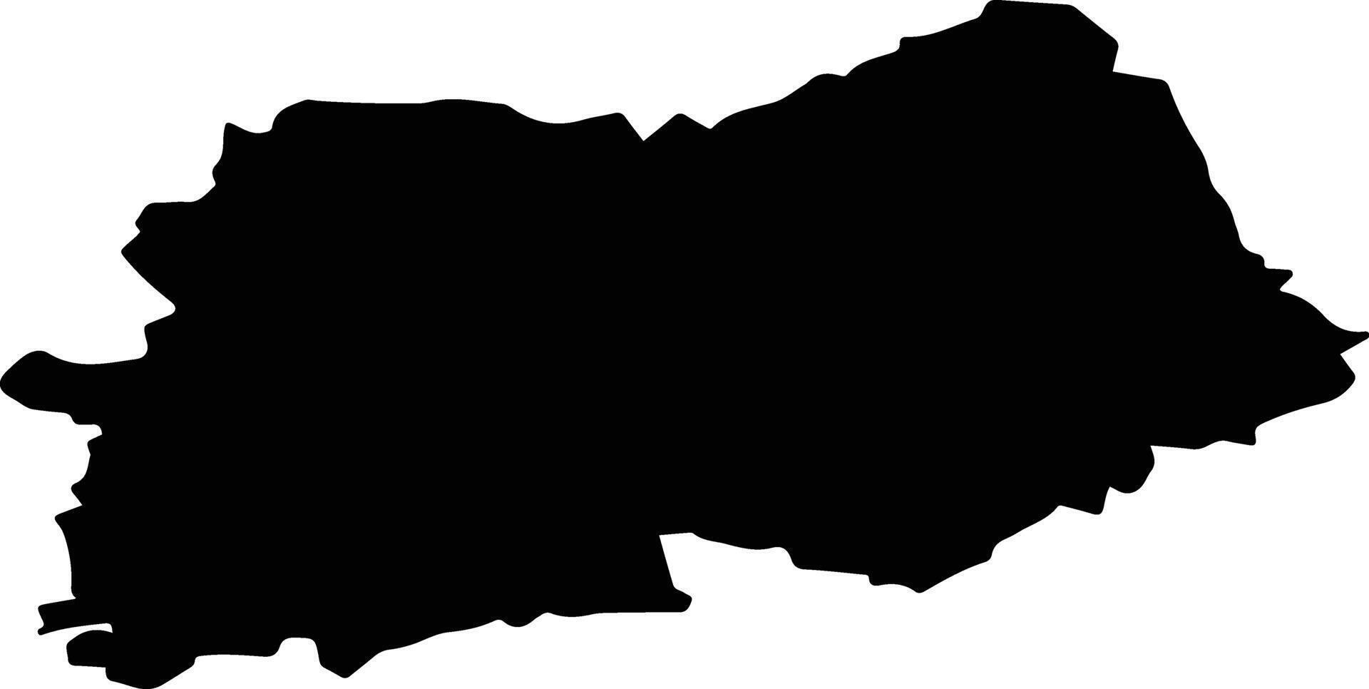 Konyshyovsky District Russia silhouette map vector
