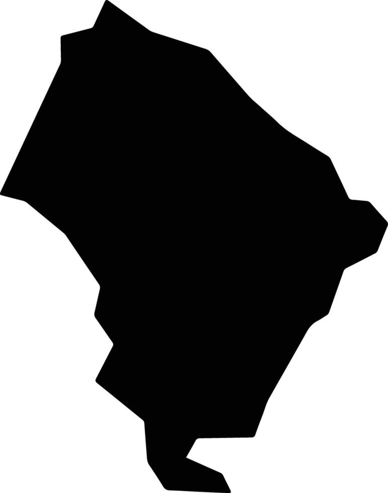 Kooki Uganda silhouette map vector