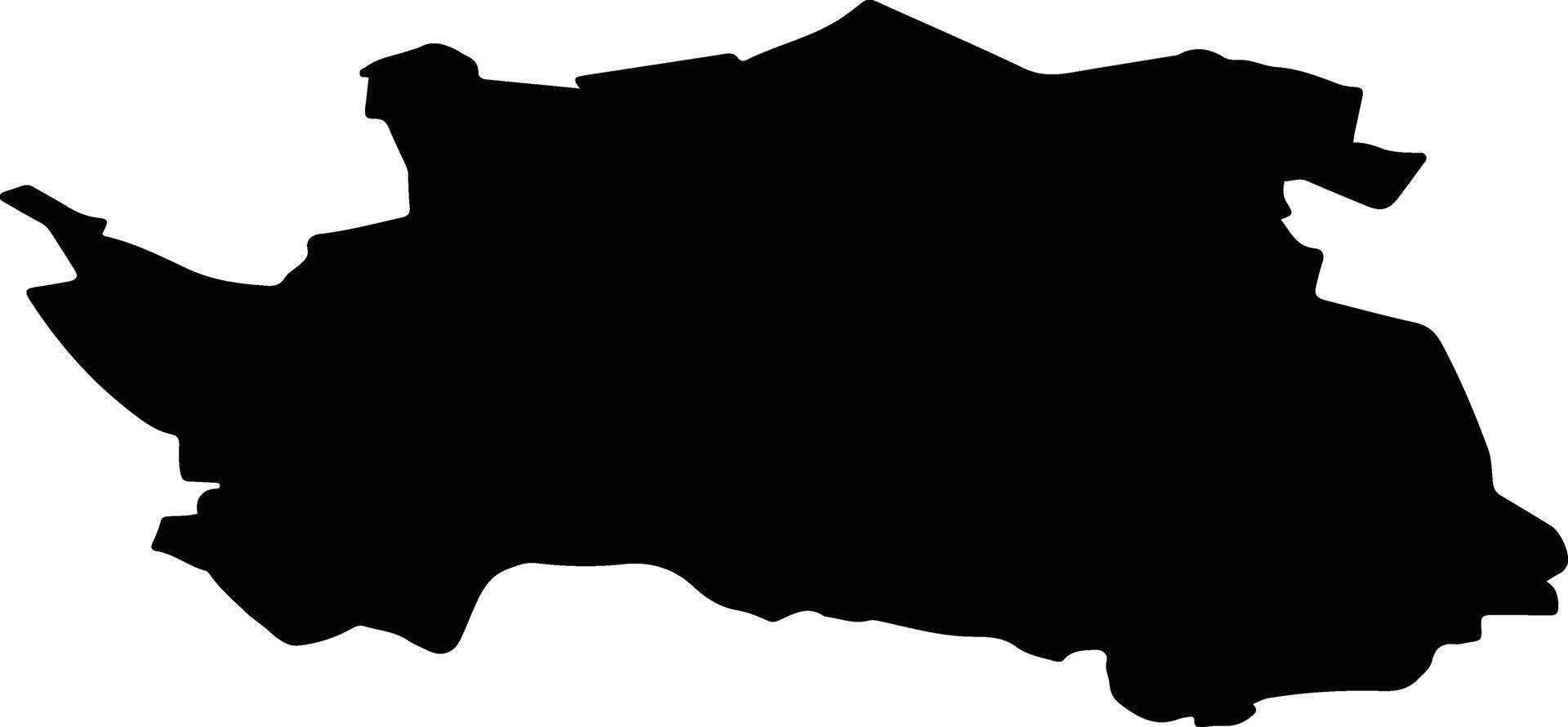 Koonga vald Estonia silhouette map vector
