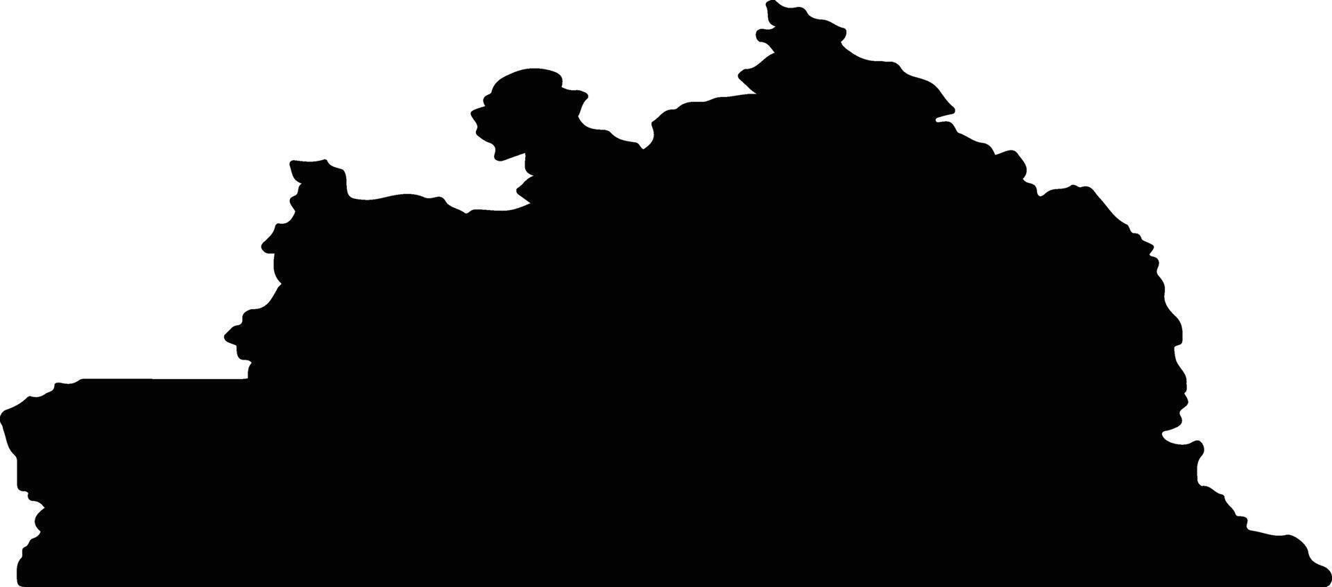 Kootenay Canada silhouette map vector