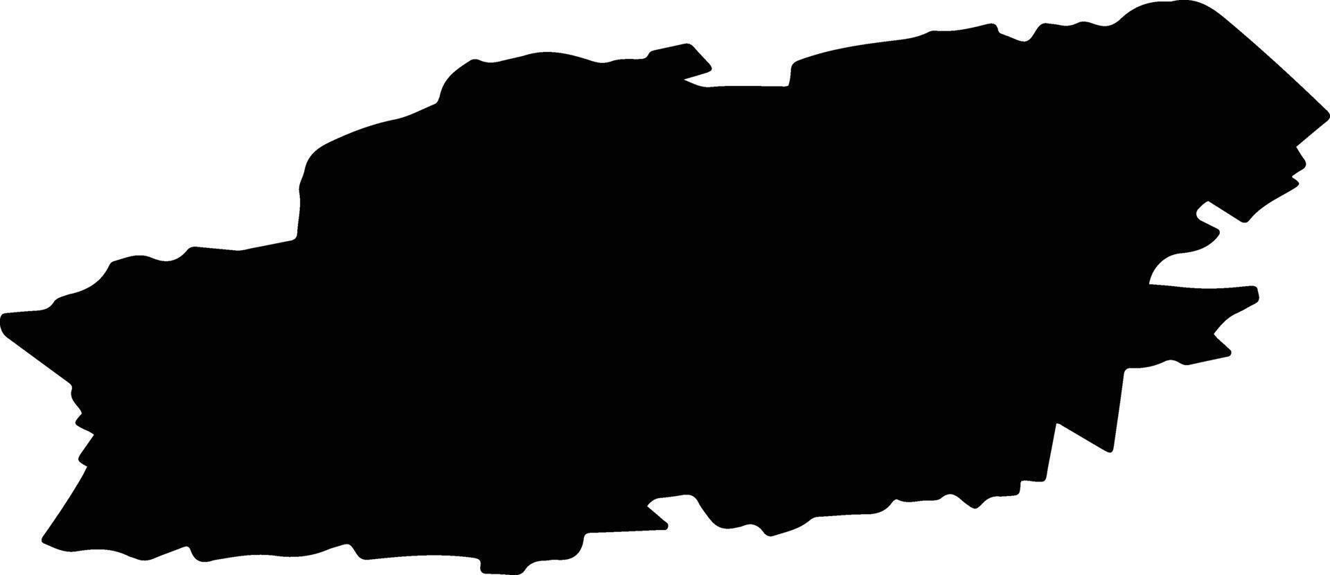 Korablinsky District Russia silhouette map vector