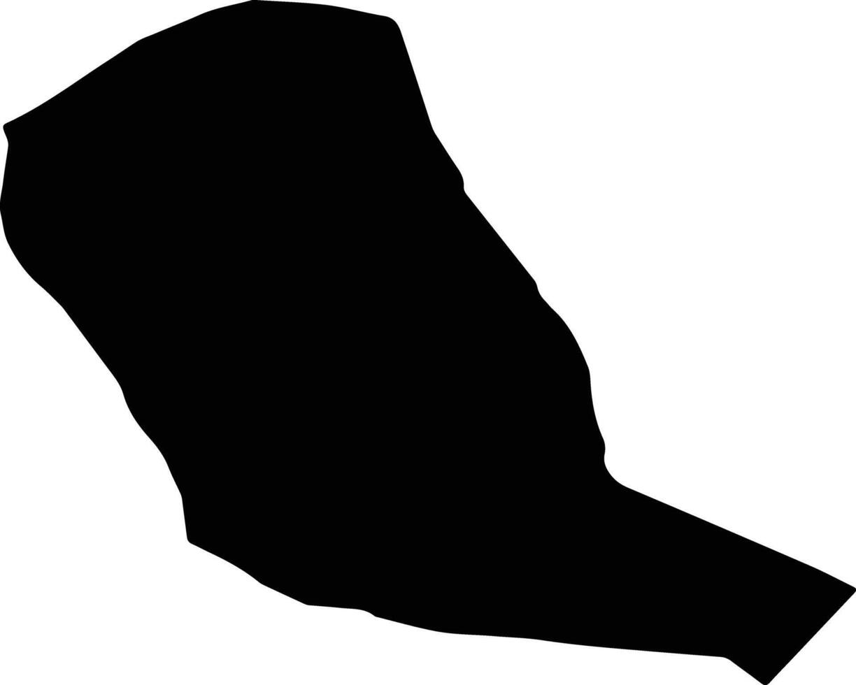 Korahe Ethiopia silhouette map vector