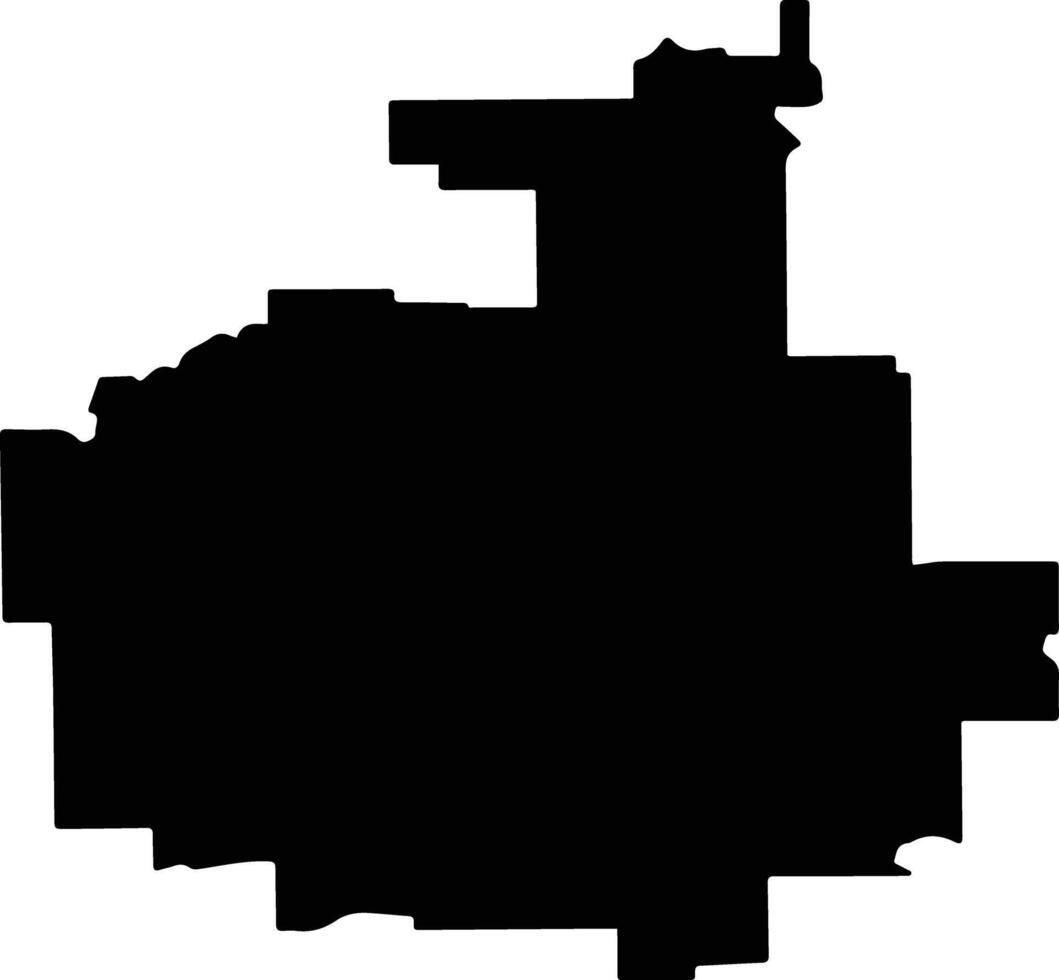 Korenovsky District Russia silhouette map vector