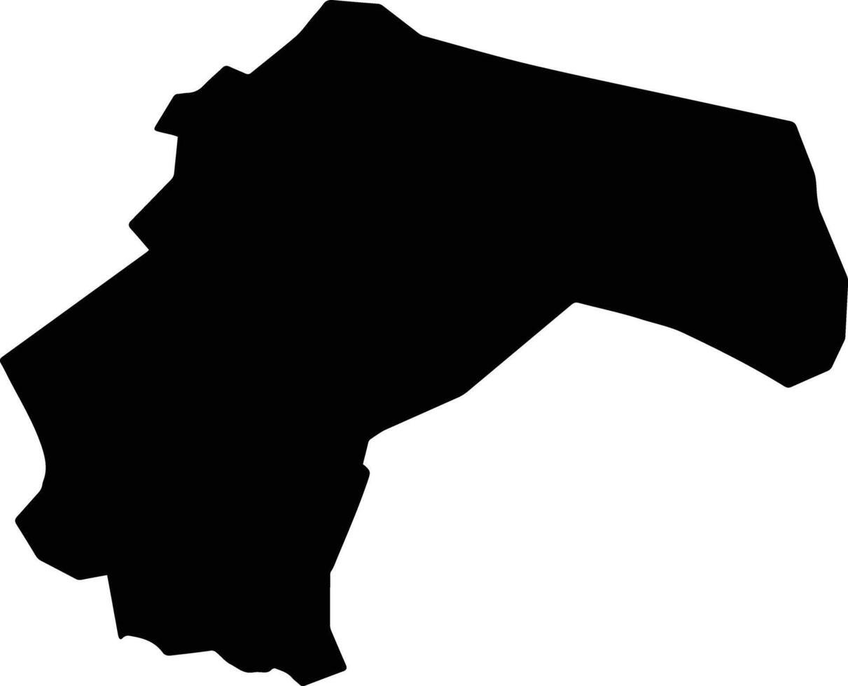 Koro Mali silhouette map vector