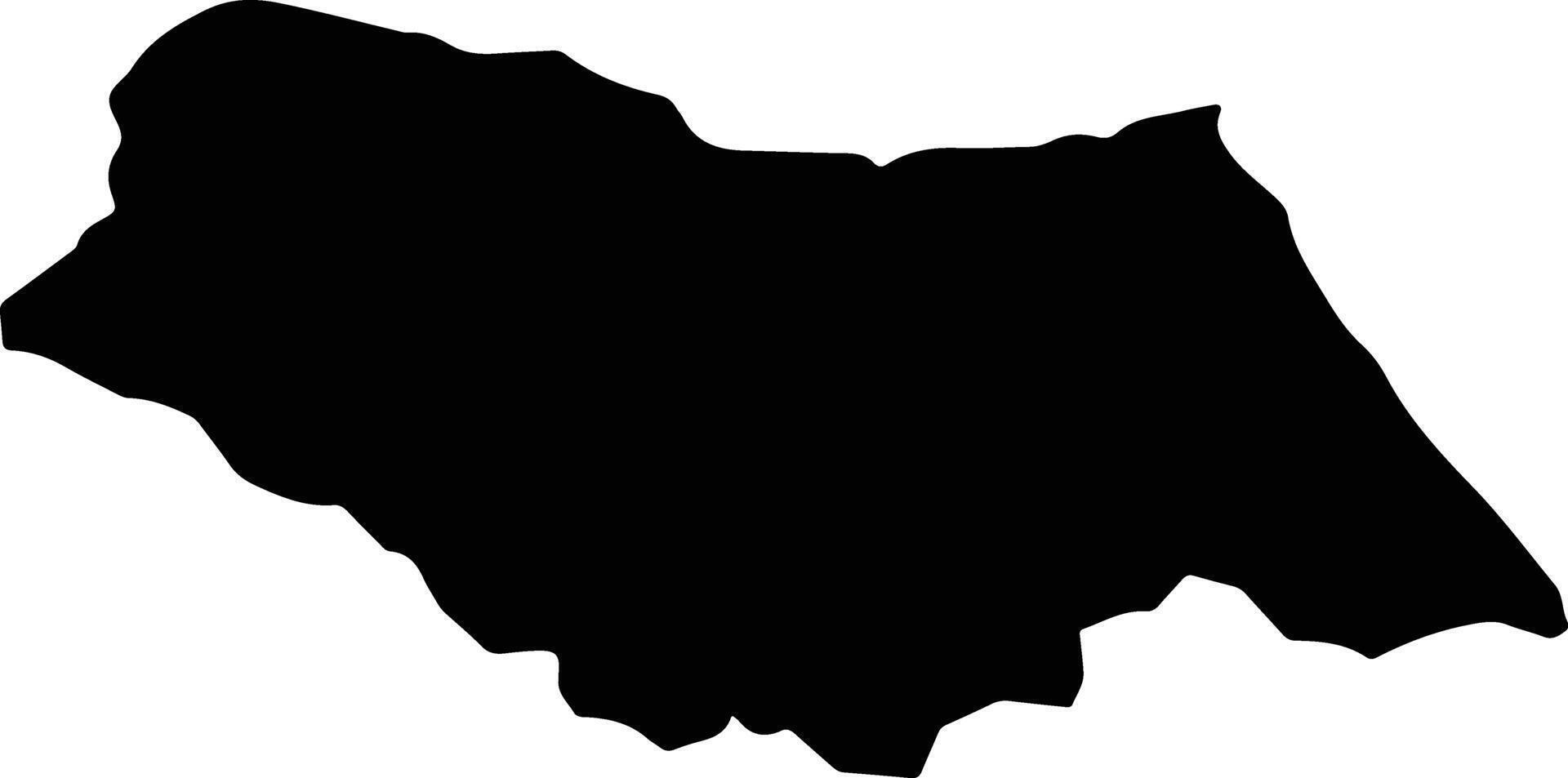 Korphu Bhutan silhouette map vector