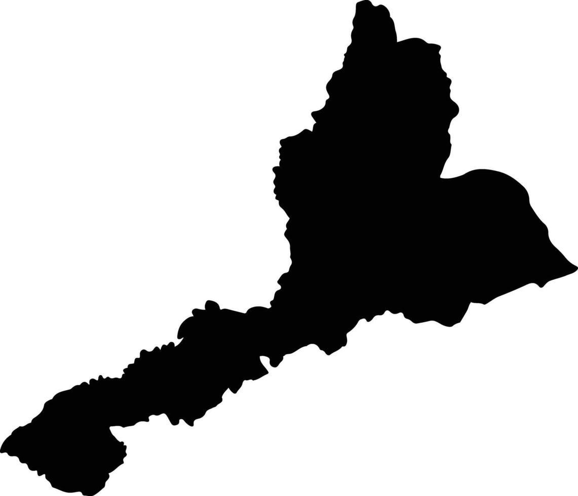 Kosamphi Nakhon Thailand silhouette map vector