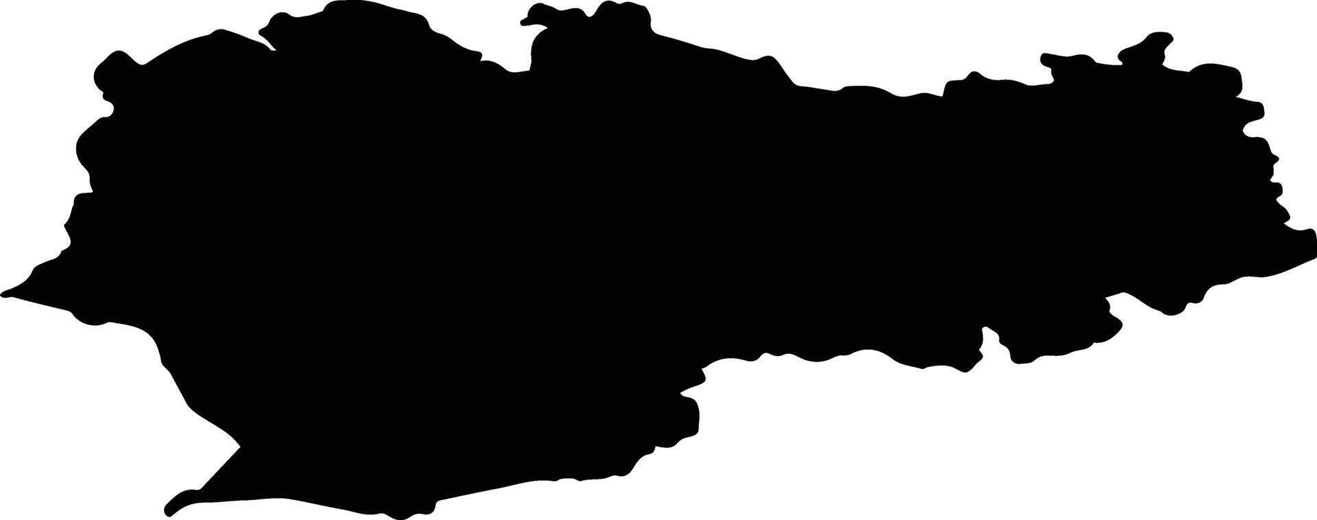 Kosh Agachsky Rayon Russia silhouette map vector