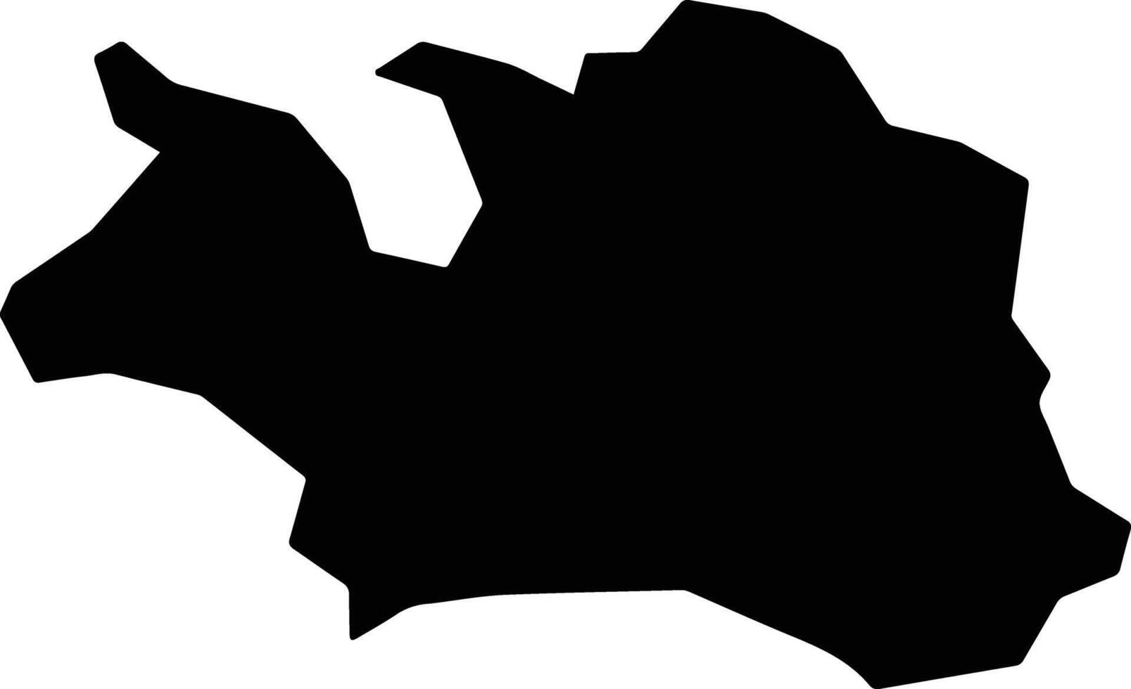 Kosjeric Municipality Serbia silhouette map vector