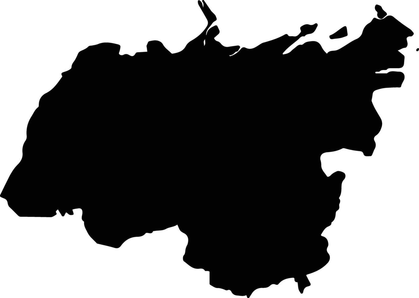 Kota Langsa Indonesia silhouette map vector