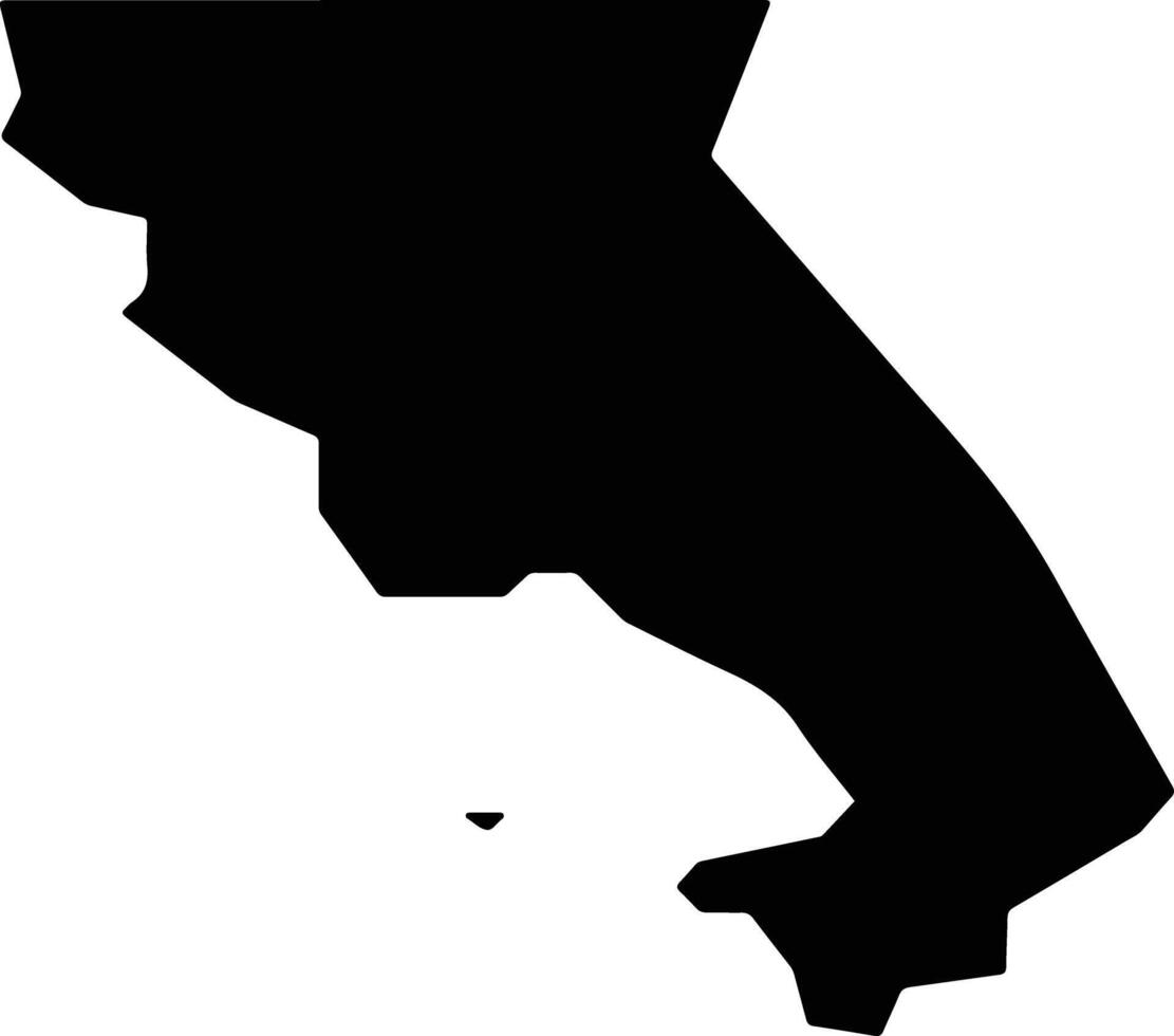 Kota Sibolga Indonesia silhouette map vector