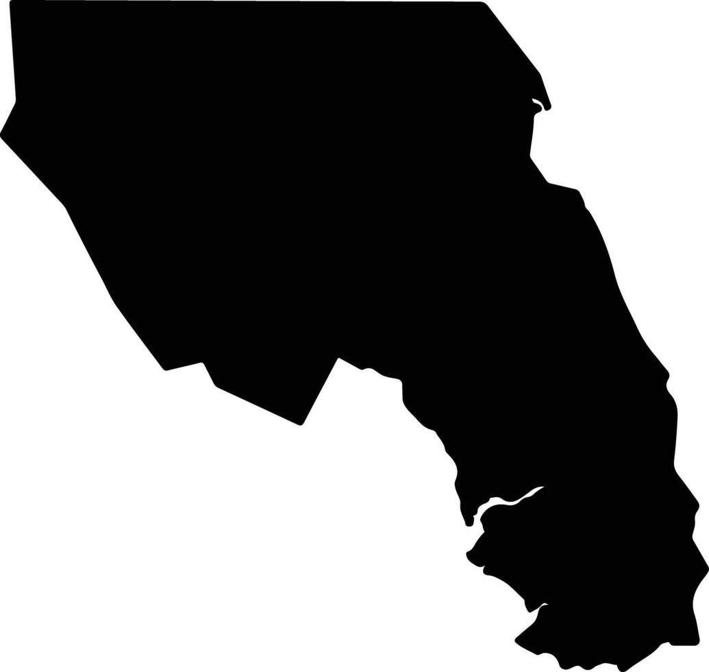 Kota Tinggi Malaysia silhouette map vector