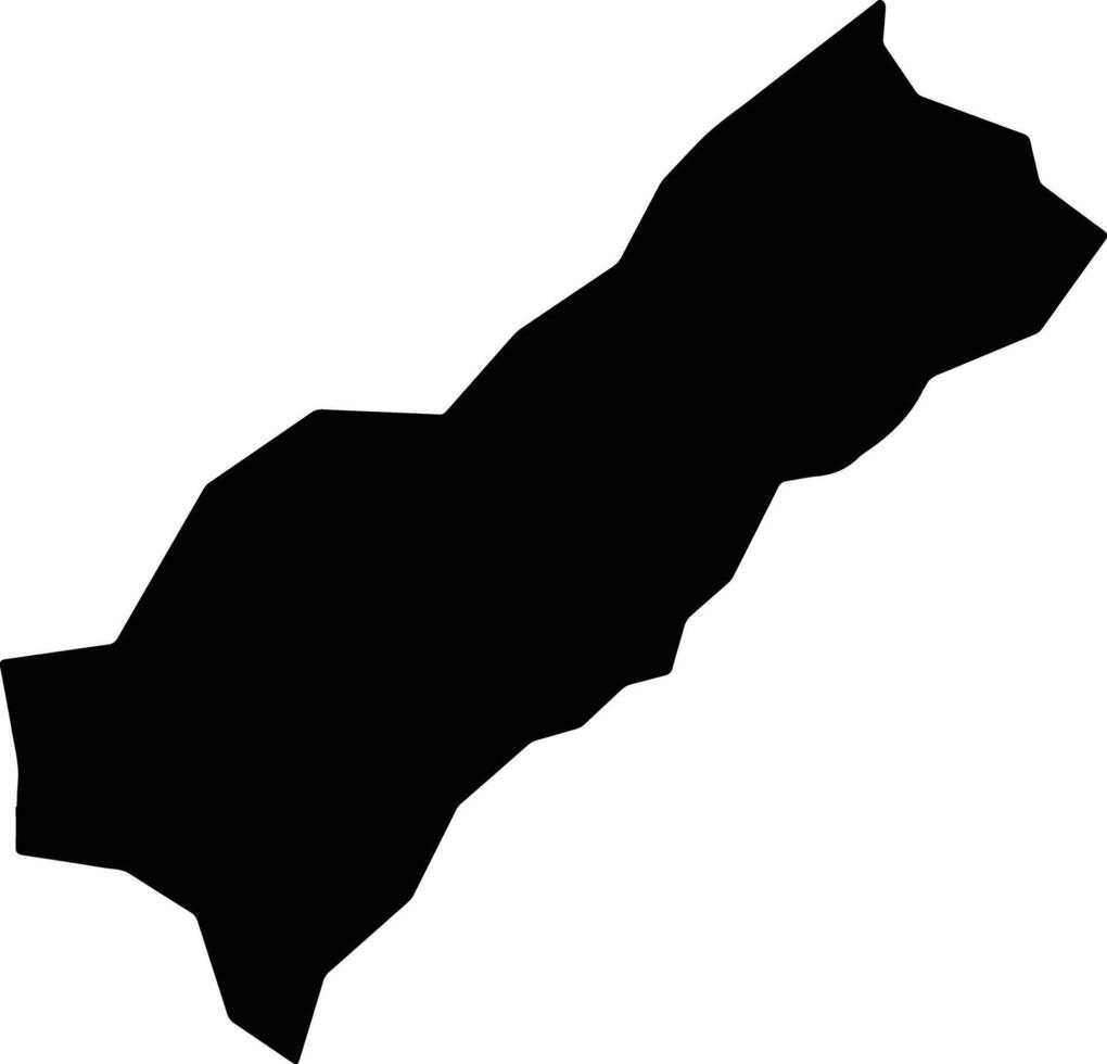 Koubia Guinea silhouette map vector