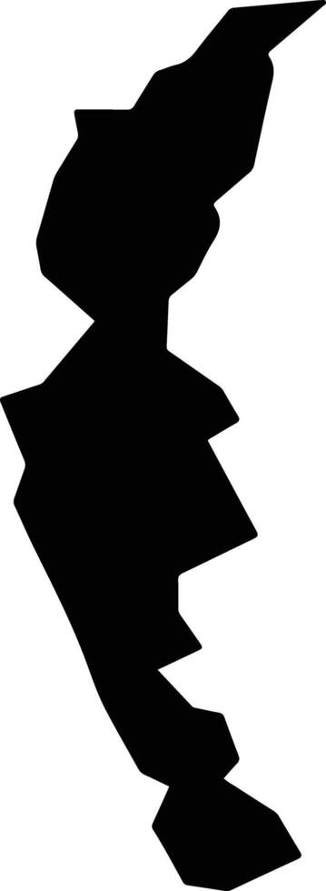 Koufu Japan silhouette map vector