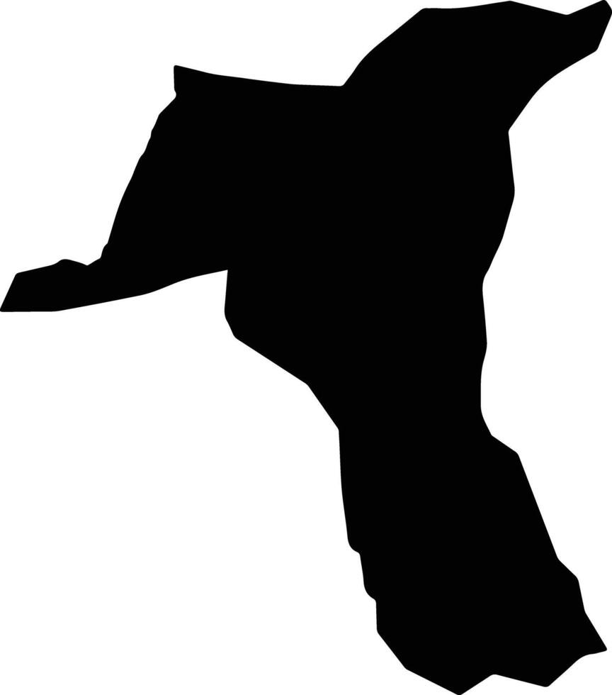 Koui Central African Repu silhouette map vector