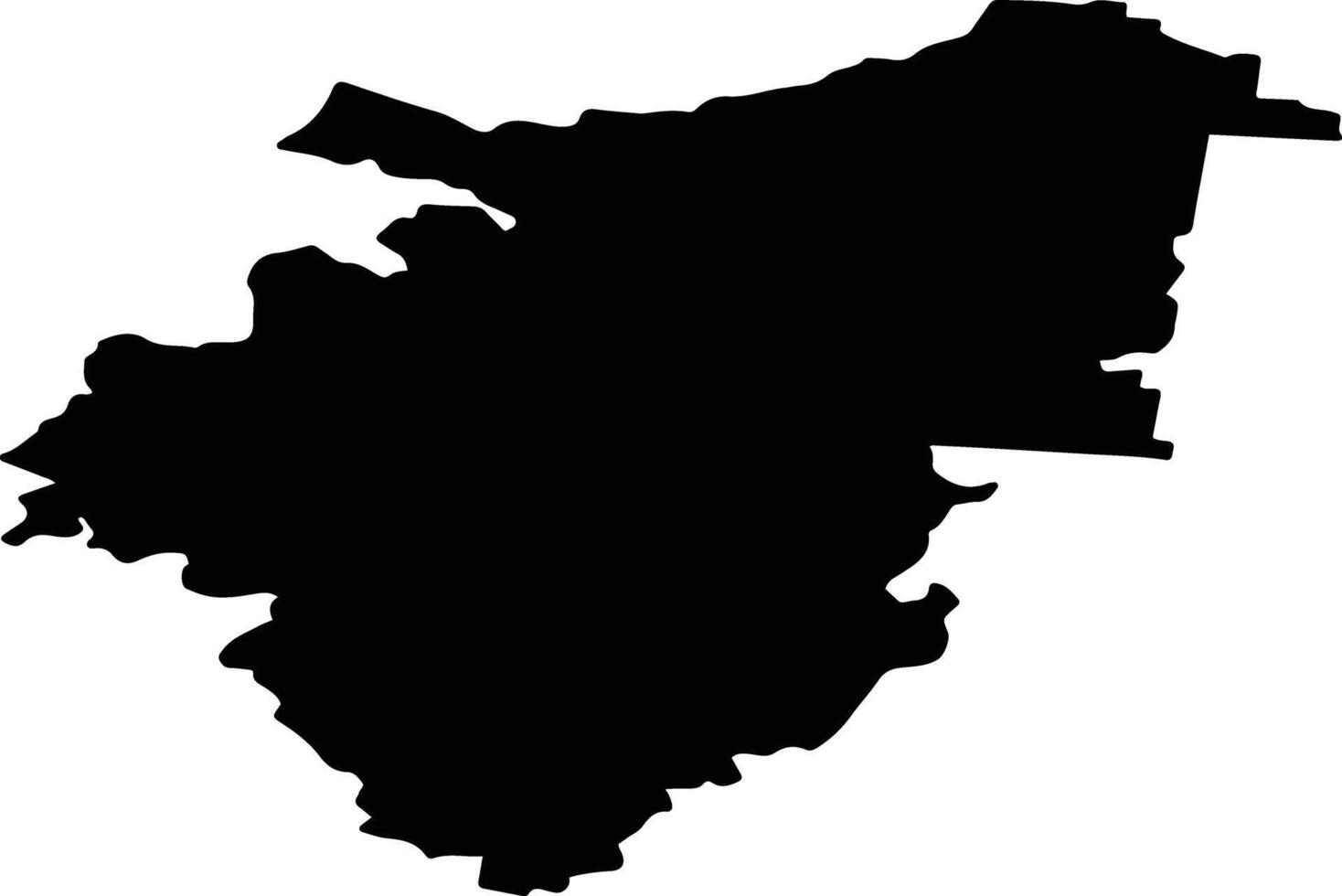 Koverninsky District Russia silhouette map vector