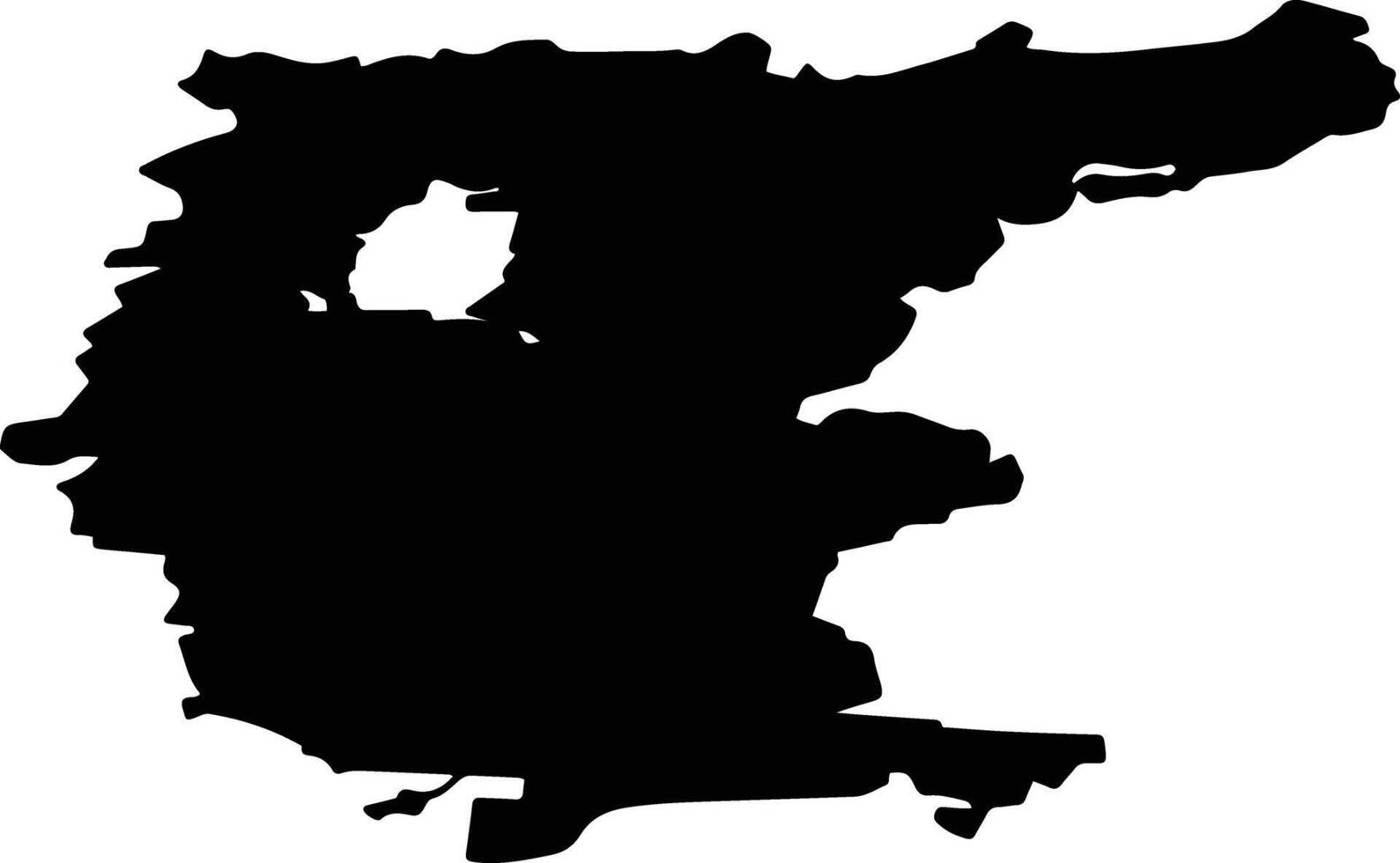 Kovrovsky District Russia silhouette map vector