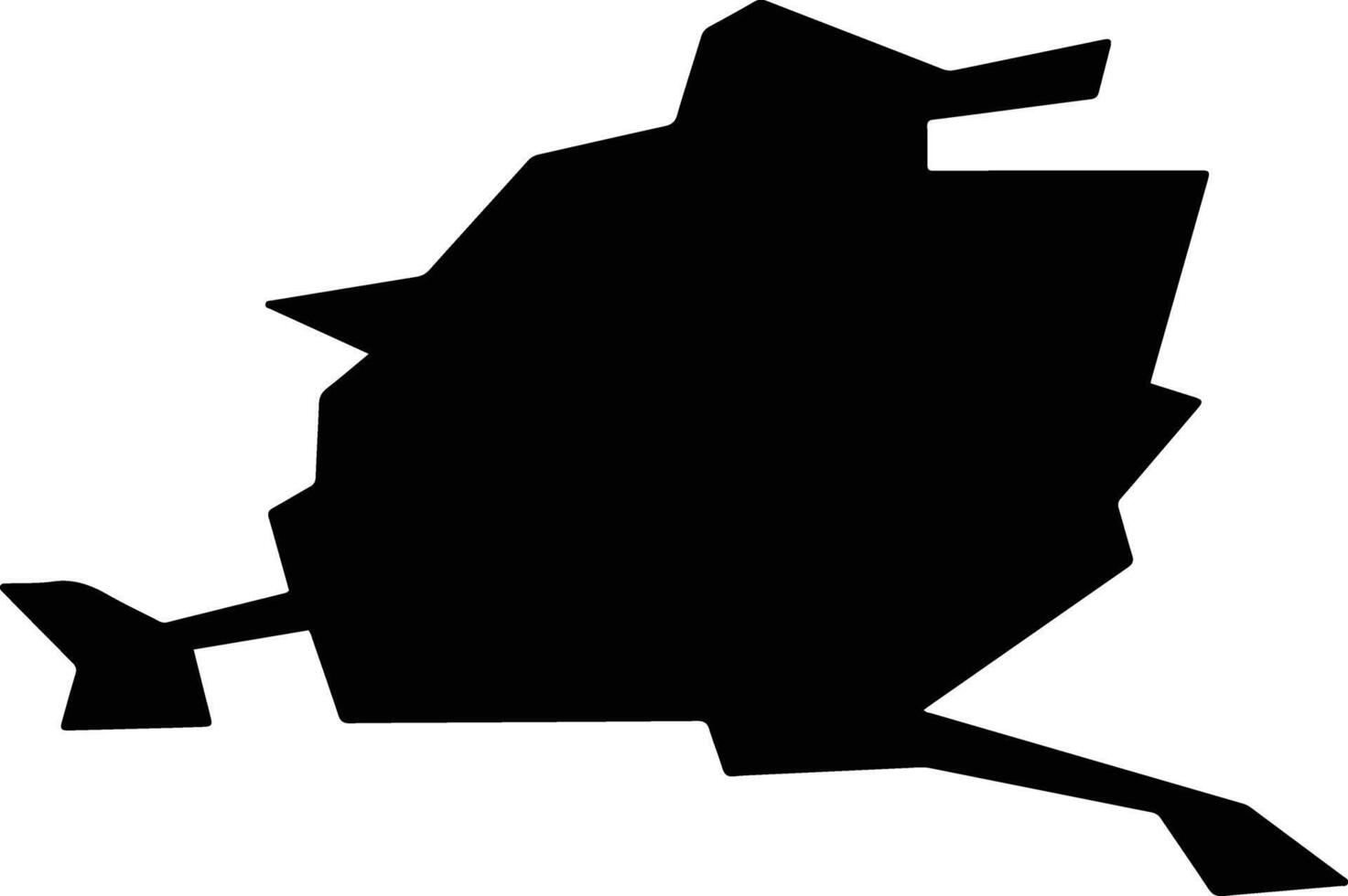 Kovrov Russia silhouette map vector