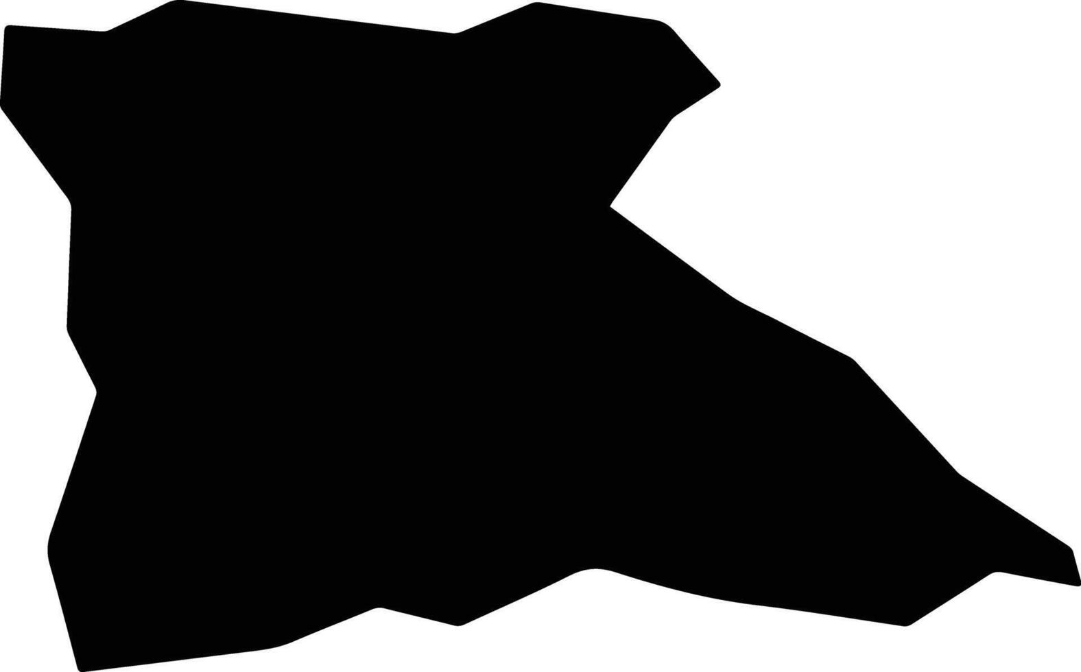 Koysinjaq Iraq silhouette map vector