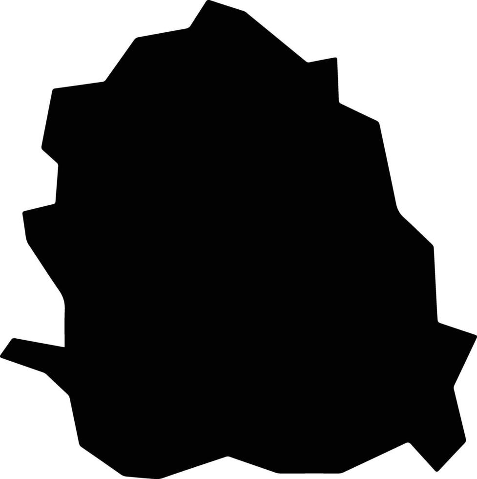 Kozagawa Japan silhouette map vector