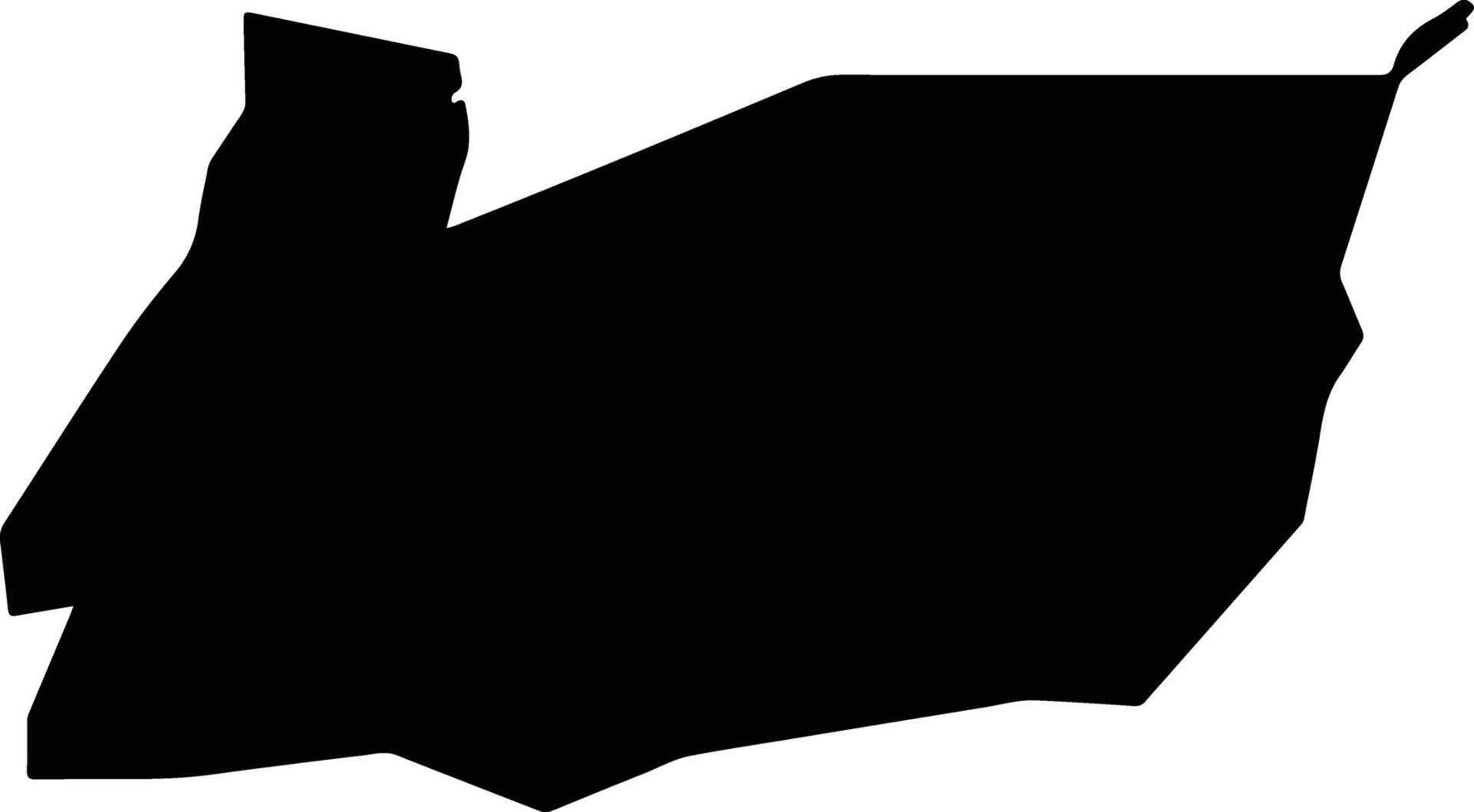 Kpendjal Togo silhouette map vector