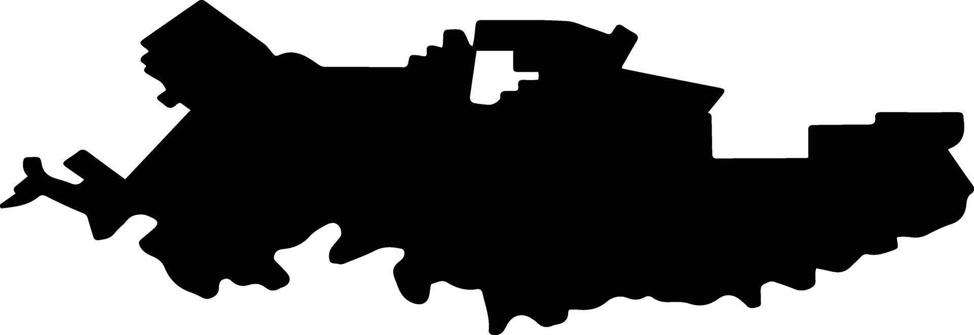 Krasnodar Municipality Russia silhouette map vector