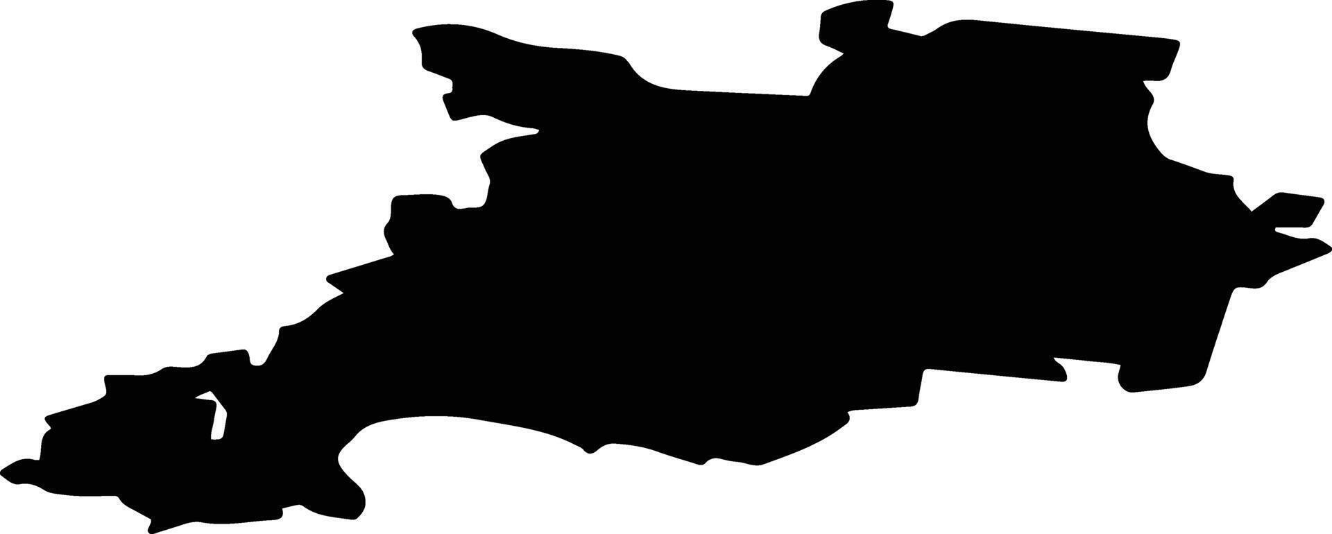 Krasnokamsk District Russia silhouette map vector